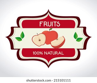 Fruits design over white background, vector illustration