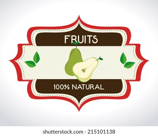 Fruits design over white background, vector illustration