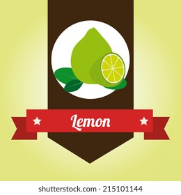 Fruits design over white background, vector illustration