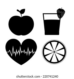 Fruits design over white background, vector illustration