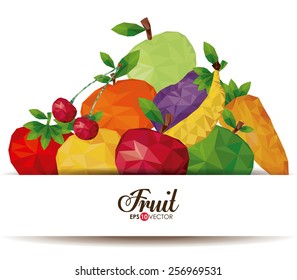 Fruits design over white background