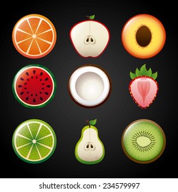 fruits  design , vector illustration