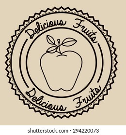 Fruits digital design, vector illustration eps 10