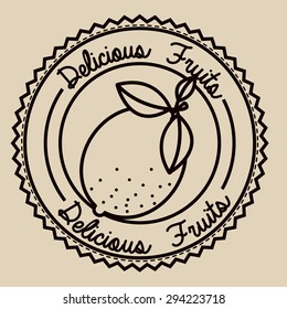 Fruits digital design, vector illustration eps 10