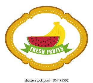 Fruits digital design, vector illustration 10 eps graphic