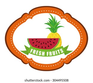 Fruits digital design, vector illustration 10 eps graphic