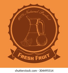 Fruits digital design, vector illustration 10 eps graphic