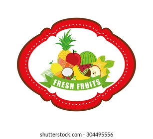 Fruits digital design, vector illustration 10 eps graphic