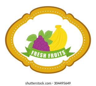 Fruits digital design, vector illustration 10 eps graphic