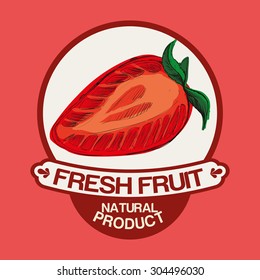 Fruits digital design, vector illustration 10 eps graphic