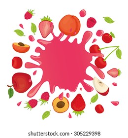 Fruits digital design, vector illustration eps 10.