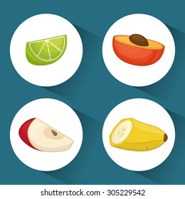 Fruits digital design, vector illustration eps 10.