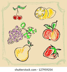 Fruits doodles