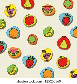 fruits drawing over white background. vector illustration