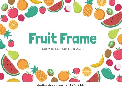 Fruits in flat style collection