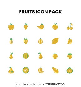 Fruits Flat style icon pack