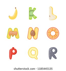 
Fruits Flat Vector Icons 

