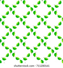Fruits foliage. Vector illustration of seamless pattern.