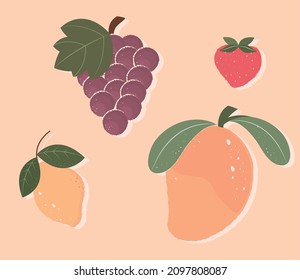 fruits food nature grunge style