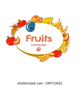Fruits frame and card for your design