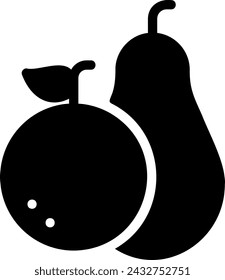 fruits glyph icon illustration vector