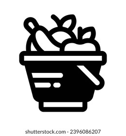 Icono de glifo de frutas - Icono único, vector