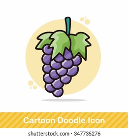 fruits grape doodle
