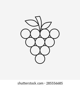 fruits grape line icon