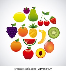 fruits graphic design , vector illustration