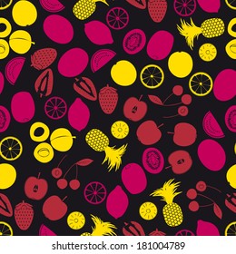 fruits and half fruits color seamless pattern eps10