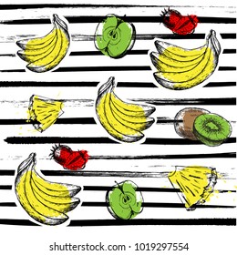 Fruits hand drawn  
