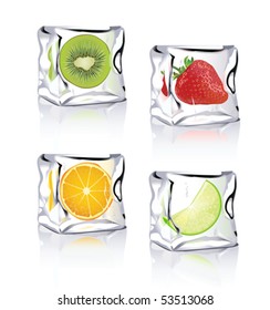 Fruits in ice