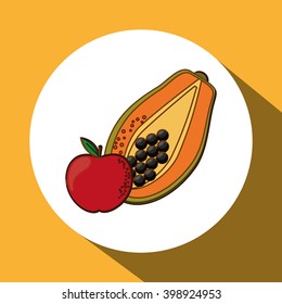 Fruits icon design, vector illustration