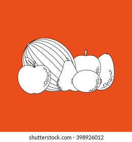 Fruits icon design, vector illustration