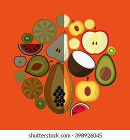 Fruits icon design, vector illustration