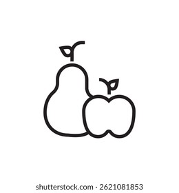 fruits icon editable outline stroke vector eps