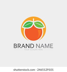 Fruits icon and Fruit logo design fresh fruits tropical nature food vector illustration