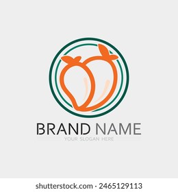 Fruits Icon und Fruit Logo Design Frische Früchte Tropische Natur Nahrungsmittel Vektorillustration