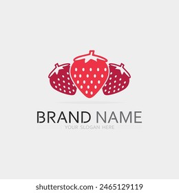 Icono de frutas y diseño de logotipo de frutas frescas Ilustración vectorial de alimentos de naturaleza tropical