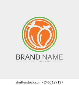 Fruits icon and Fruit logo design fresh fruits tropical nature food vector illustration