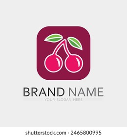 Icono de frutas y diseño de logotipo de frutas frescas Ilustración vectorial de alimentos de naturaleza tropical