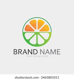 Fruits icon and Fruit logo design fresh fruits tropical nature food vector illustration