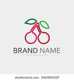 Fruits Icon und Fruit Logo Design Frische Früchte Tropische Natur Nahrungsmittel Vektorillustration