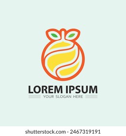 Fruits Icon und Fruit Logo Design Frische Früchte Tropische Natur Nahrungsmittel Vektorillustration
