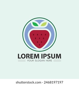 Fruits icon and Fruit logo design fresh fruits tropical nature food vector illustration