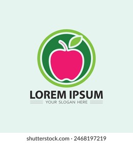 Fruits Icon und Fruit Logo Design Frische Früchte Tropische Natur Nahrungsmittel Vektorillustration