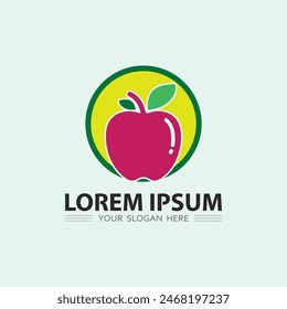 Fruits icon and Fruit logo design fresh fruits tropical nature food vector illustration