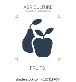 fruits icon. high quality filled fruits icon on white background. from agriculture collection flat trendy vector fruits symbol. use for web and mobile