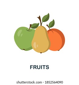 Fruits icon. Monochrome simple Fruits icon for templates, web design and infographics