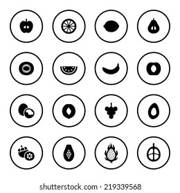 Fruits icon set
